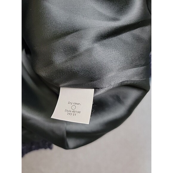 J Crew Blazer Womans 4 Purple Wool Blend Chunky 4 Button Office Broadway Crop - Picture 6 of 15